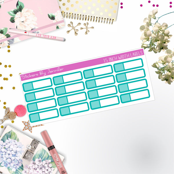 Two-Toned Appointment Labels 026 Quarter Boxes  Planner Stickers, Journal Stickers, Functional Planner Stickers, Stationary Stickers