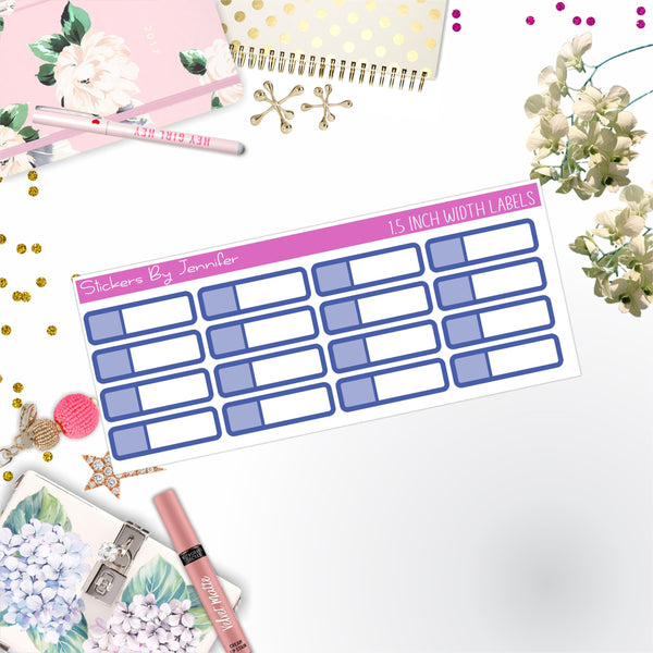 Two-Toned Appointment Labels 040 Quarter Boxes  Planner Stickers, Journal Stickers, Functional Planner Stickers, Stationary Stickers