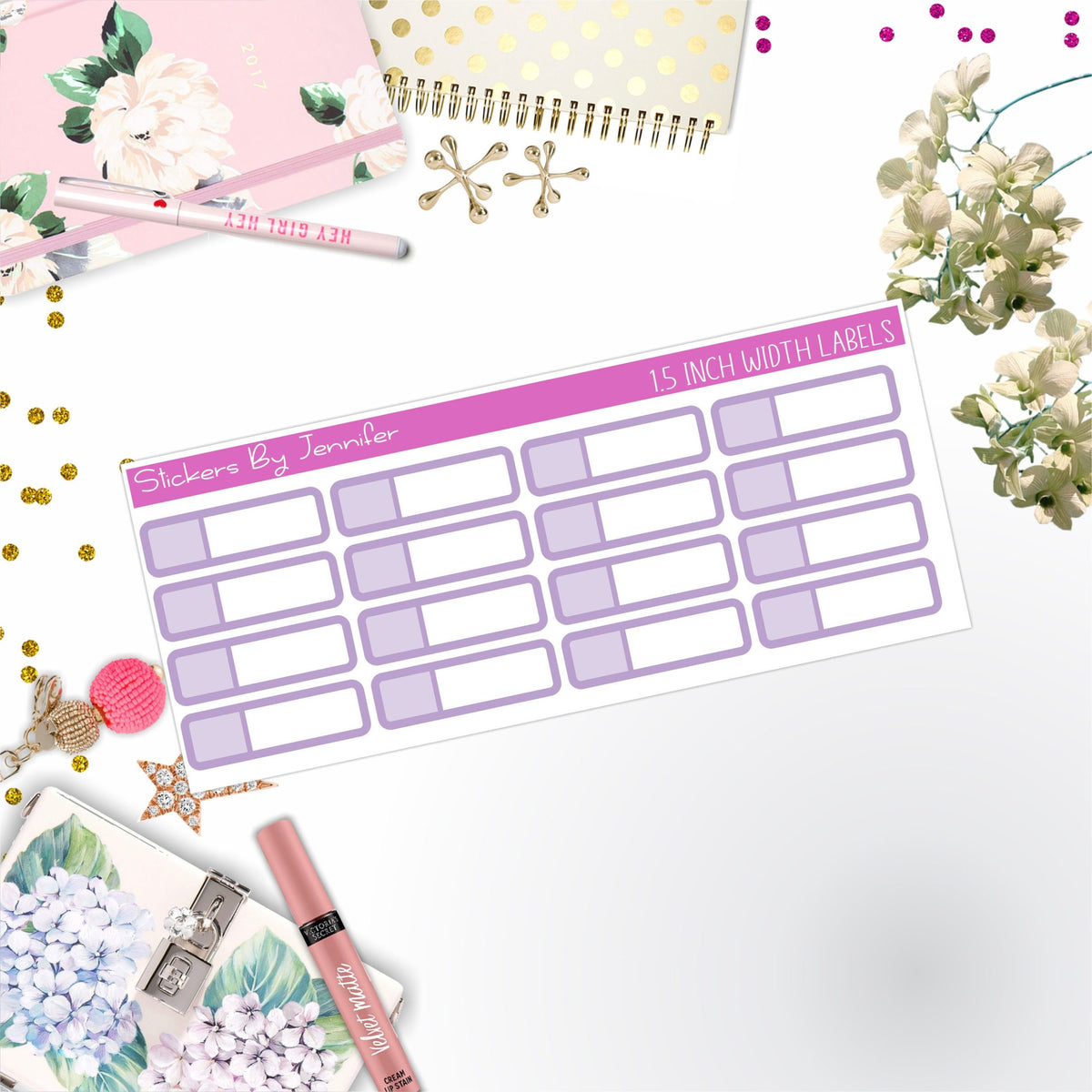 Two-Toned Appointment Labels 045 Quarter Boxes  Planner Stickers, Journal Stickers, Functional Planner Stickers, Stationary Stickers
