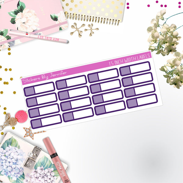 Two-Toned Appointment Labels 049 Quarter Boxes  Planner Stickers, Journal Stickers, Functional Planner Stickers, Stationary Stickers