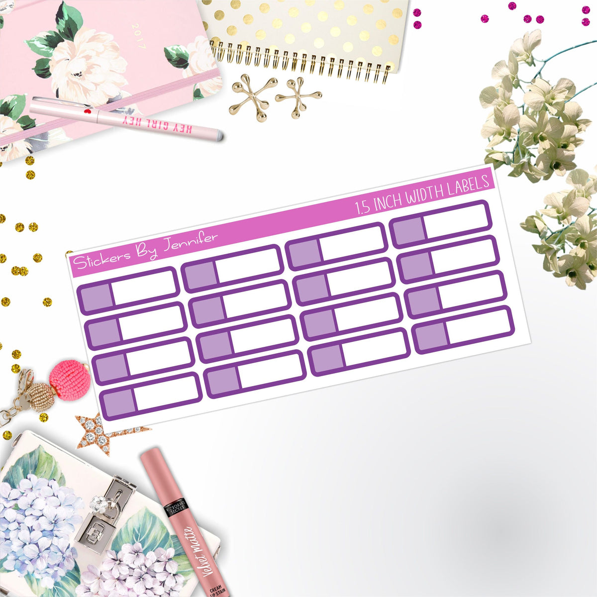 Two-Toned Appointment Labels 050 Quarter Boxes  Planner Stickers, Journal Stickers, Functional Planner Stickers, Stationary Stickers