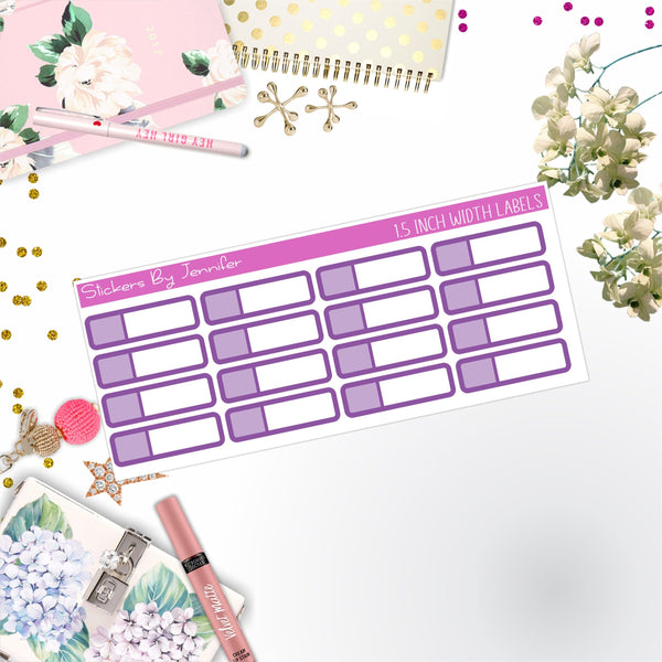 Two-Toned Appointment Labels 051 Quarter Boxes  Planner Stickers, Journal Stickers, Functional Planner Stickers, Stationary Stickers