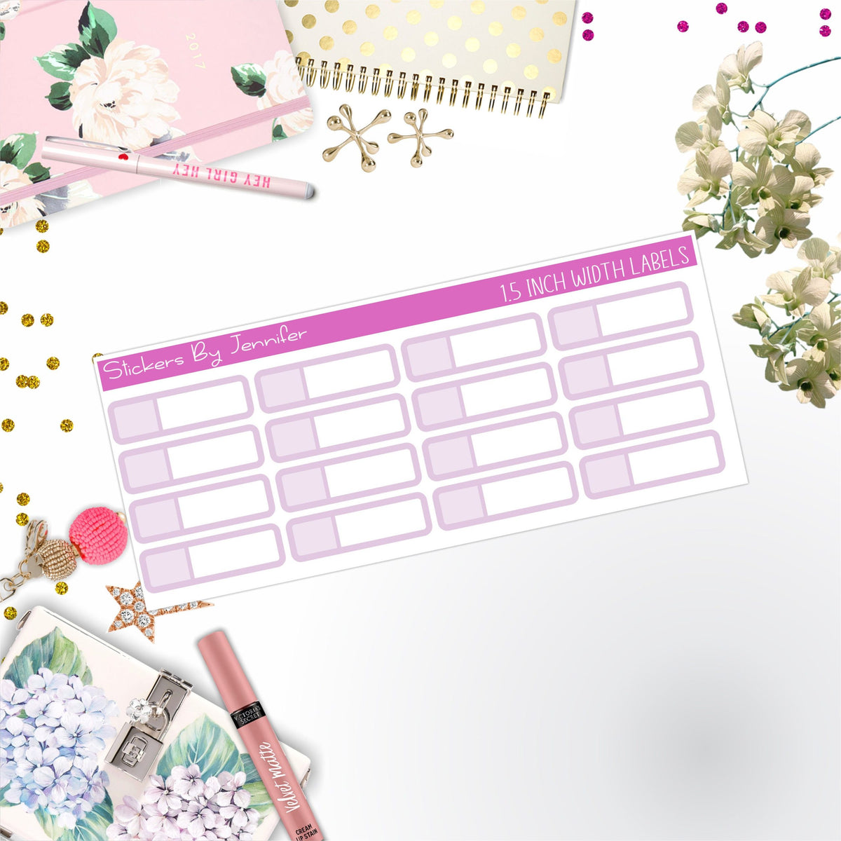 Two-Toned Appointment Labels 054 Quarter Boxes  Planner Stickers, Journal Stickers, Functional Planner Stickers, Stationary Stickers