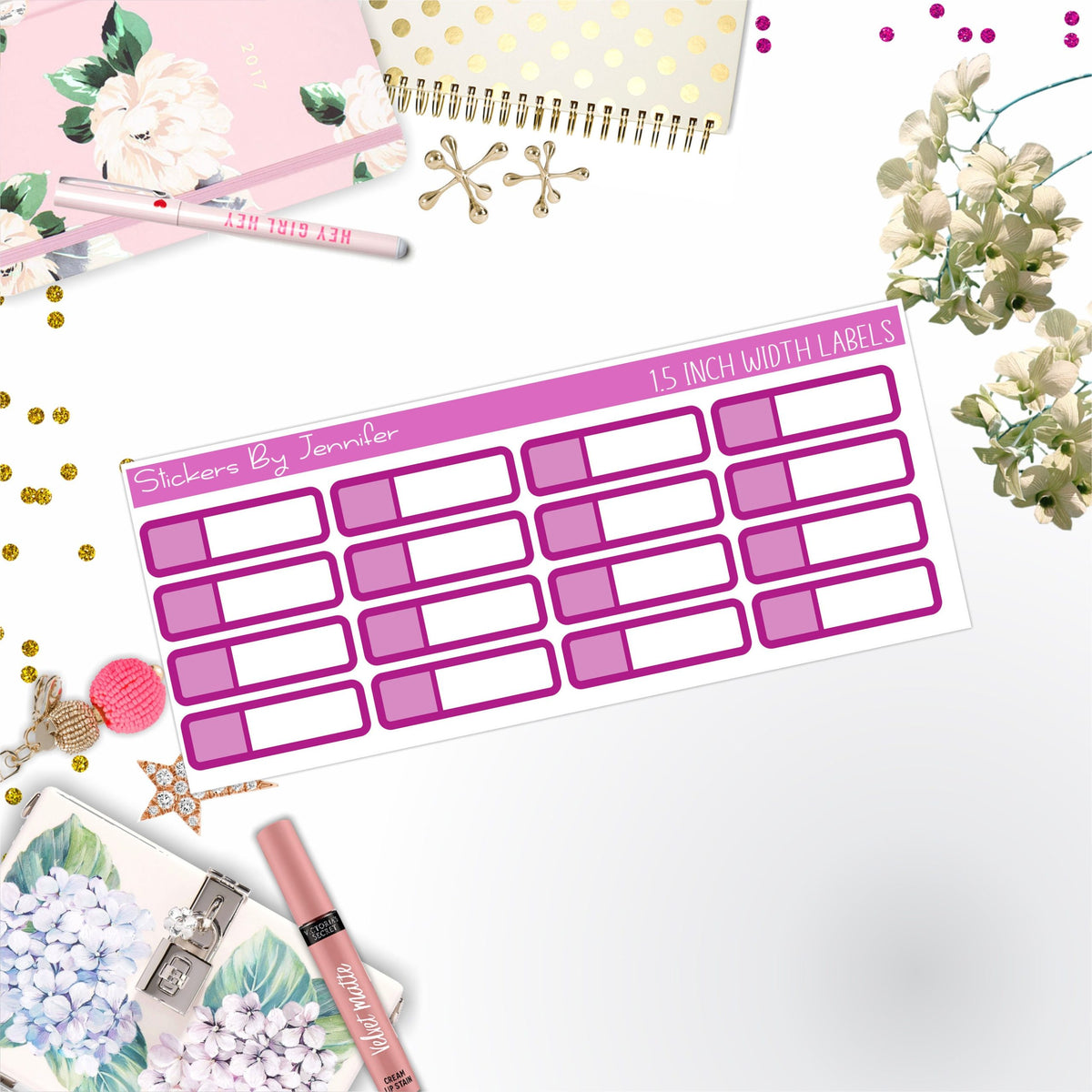 Two-Toned Appointment Labels 059 Quarter Boxes  Planner Stickers, Journal Stickers, Functional Planner Stickers, Stationary Stickers