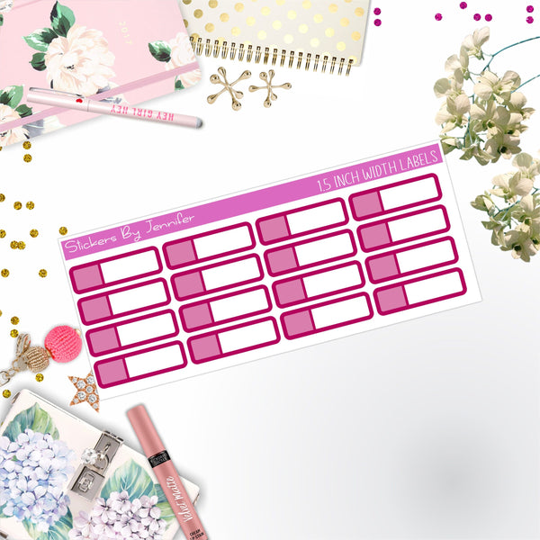 Two-Toned Appointment Labels 060 Quarter Boxes  Planner Stickers, Journal Stickers, Functional Planner Stickers, Stationary Stickers