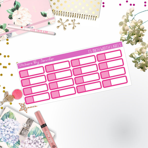 Two-Toned Appointment Labels 062 Quarter Boxes  Planner Stickers, Journal Stickers, Functional Planner Stickers, Stationary Stickers