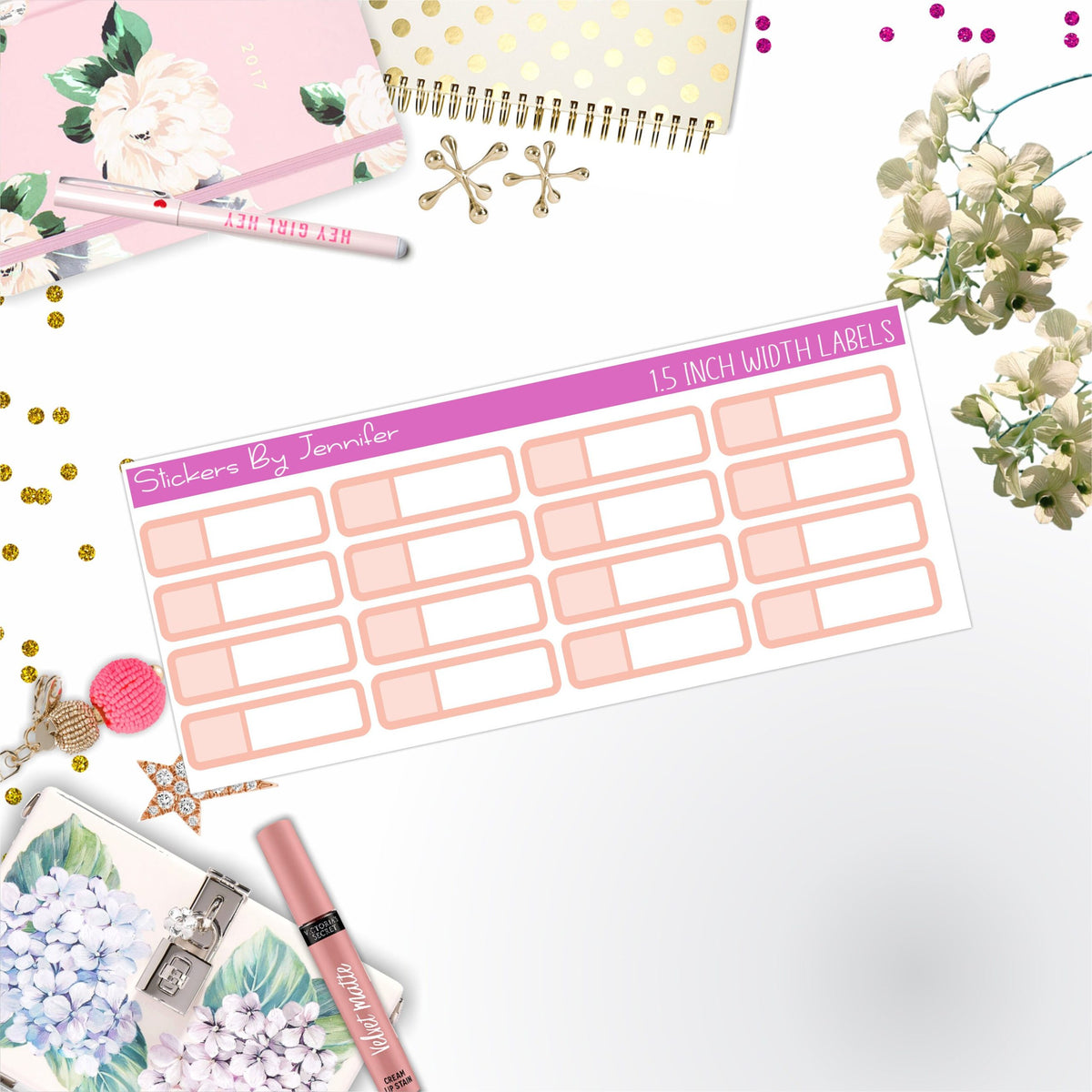 Two-Toned Appointment Labels 067 Quarter Boxes  Planner Stickers, Journal Stickers, Functional Planner Stickers, Stationary Stickers