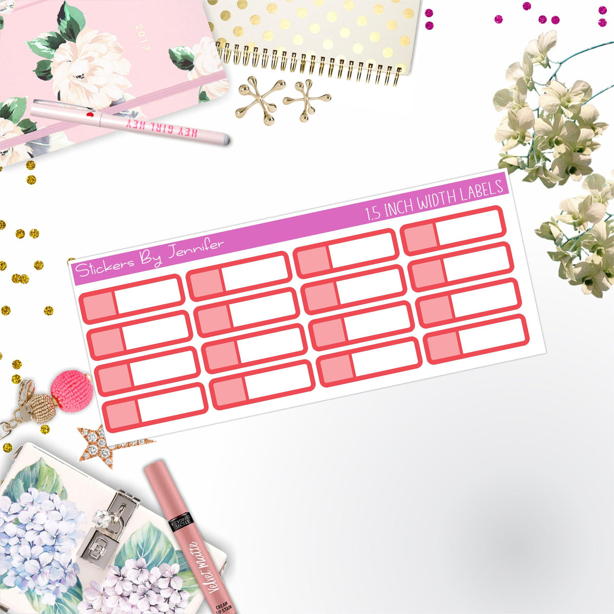 Two-Toned Appointment Labels 070 Quarter Boxes  Planner Stickers, Journal Stickers, Functional Planner Stickers, Stationary Stickers