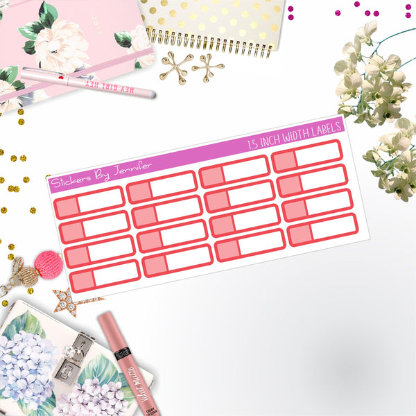 Two-Toned Appointment Labels 070 Quarter Boxes  Planner Stickers, Journal Stickers, Functional Planner Stickers, Stationary Stickers