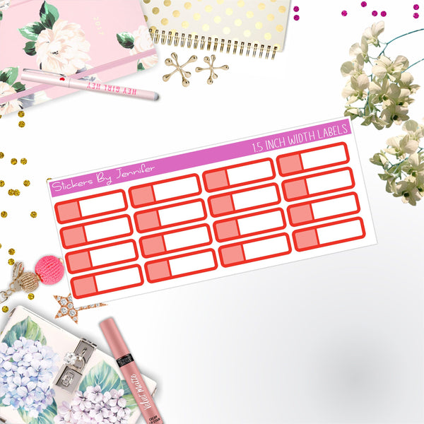 Two-Toned Appointment Labels 074 Quarter Boxes  Planner Stickers, Journal Stickers, Functional Planner Stickers, Stationary Stickers