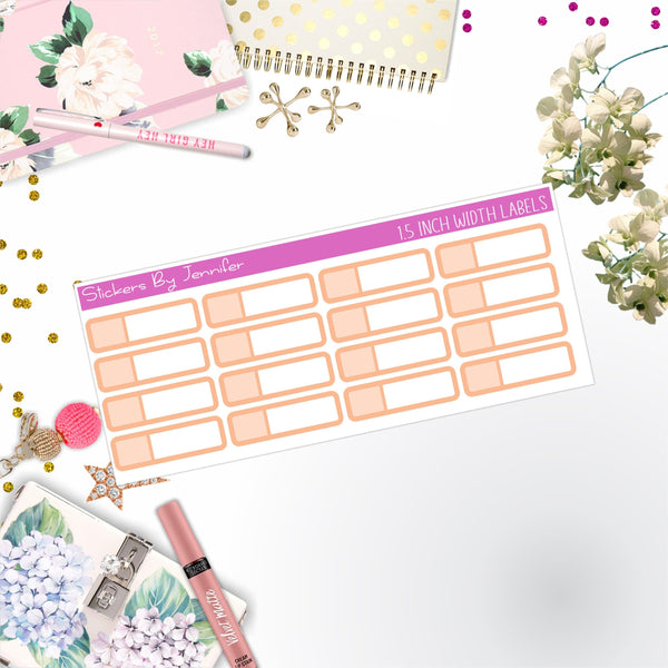 Two-Toned Appointment Labels 076 Quarter Boxes  Planner Stickers, Journal Stickers, Functional Planner Stickers, Stationary Stickers