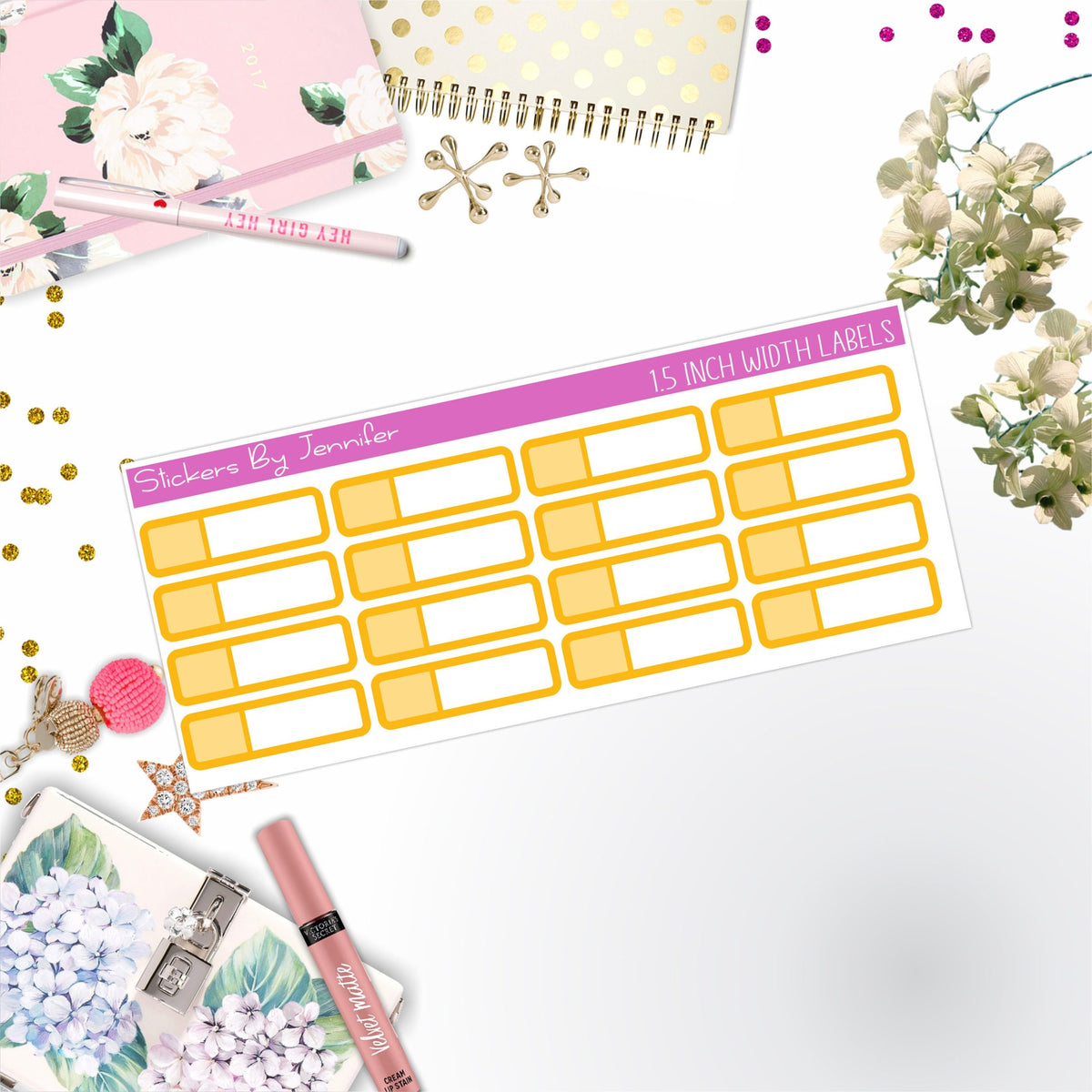 Two-Toned Appointment Labels 079 Quarter Boxes  Planner Stickers, Journal Stickers, Functional Planner Stickers, Stationary Stickers