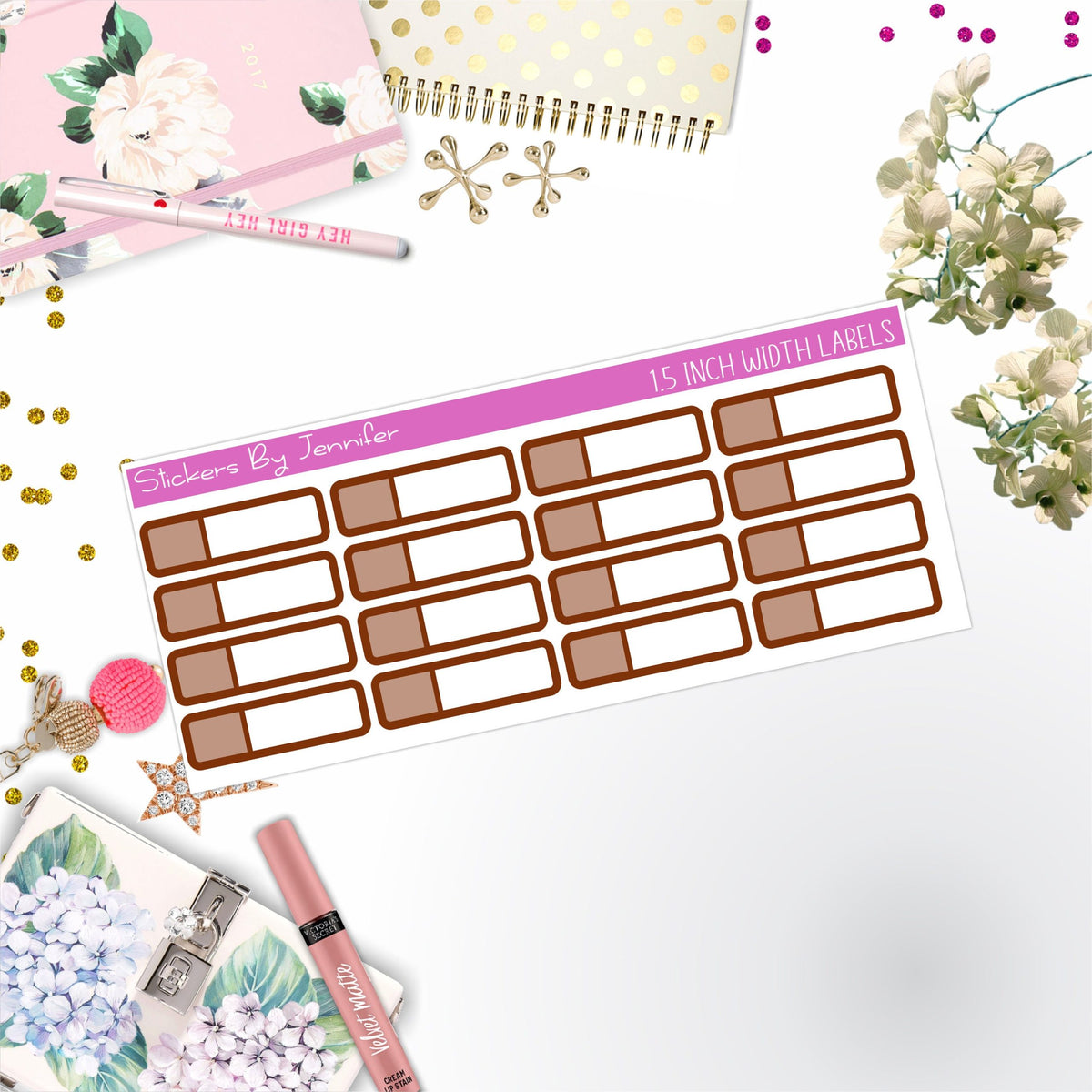 Two-Toned Appointment Labels 082 Quarter Boxes  Planner Stickers, Journal Stickers, Functional Planner Stickers, Stationary Stickers