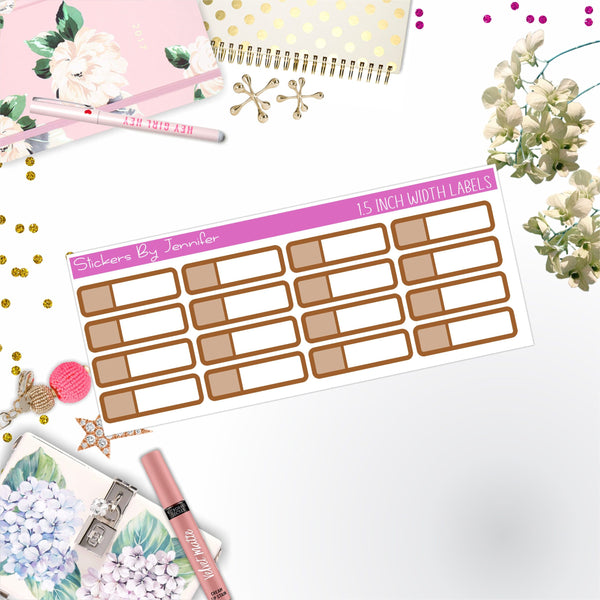 Two-Toned Appointment Labels 083 Quarter Boxes  Planner Stickers, Journal Stickers, Functional Planner Stickers, Stationary Stickers