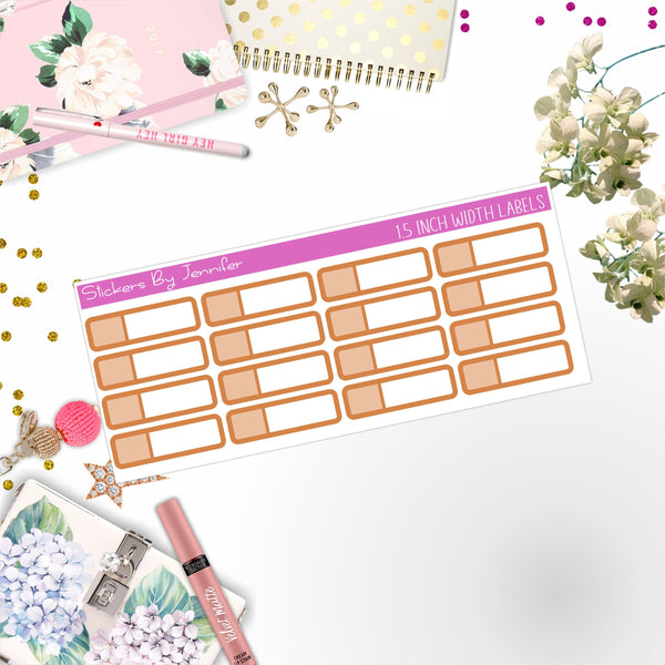 Two-Toned Appointment Labels 084 Quarter Boxes  Planner Stickers, Journal Stickers, Functional Planner Stickers, Stationary Stickers