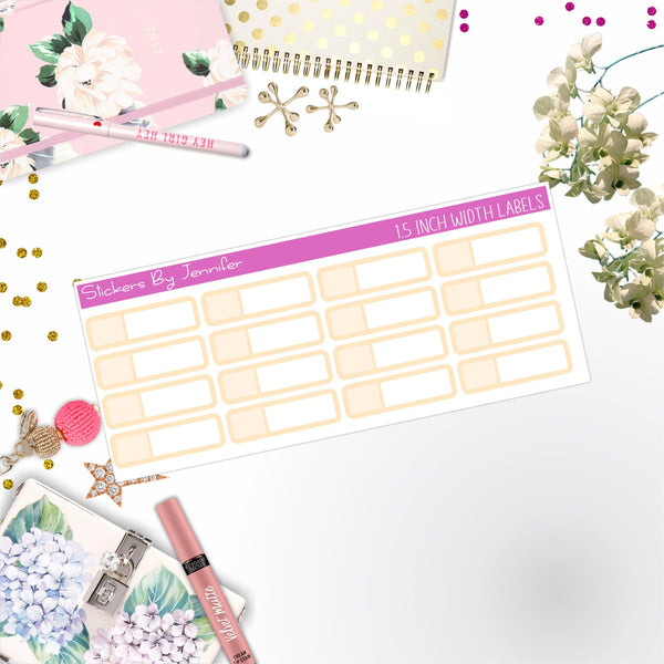 Two-Toned Appointment Labels 086 Quarter Boxes  Planner Stickers, Journal Stickers, Functional Planner Stickers, Stationary Stickers