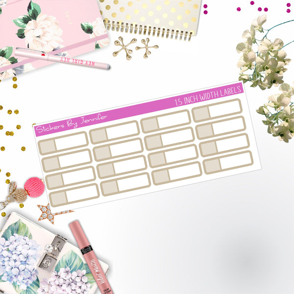 Two-Toned Appointment Labels 087 Quarter Boxes  Planner Stickers, Journal Stickers, Functional Planner Stickers, Stationary Stickers