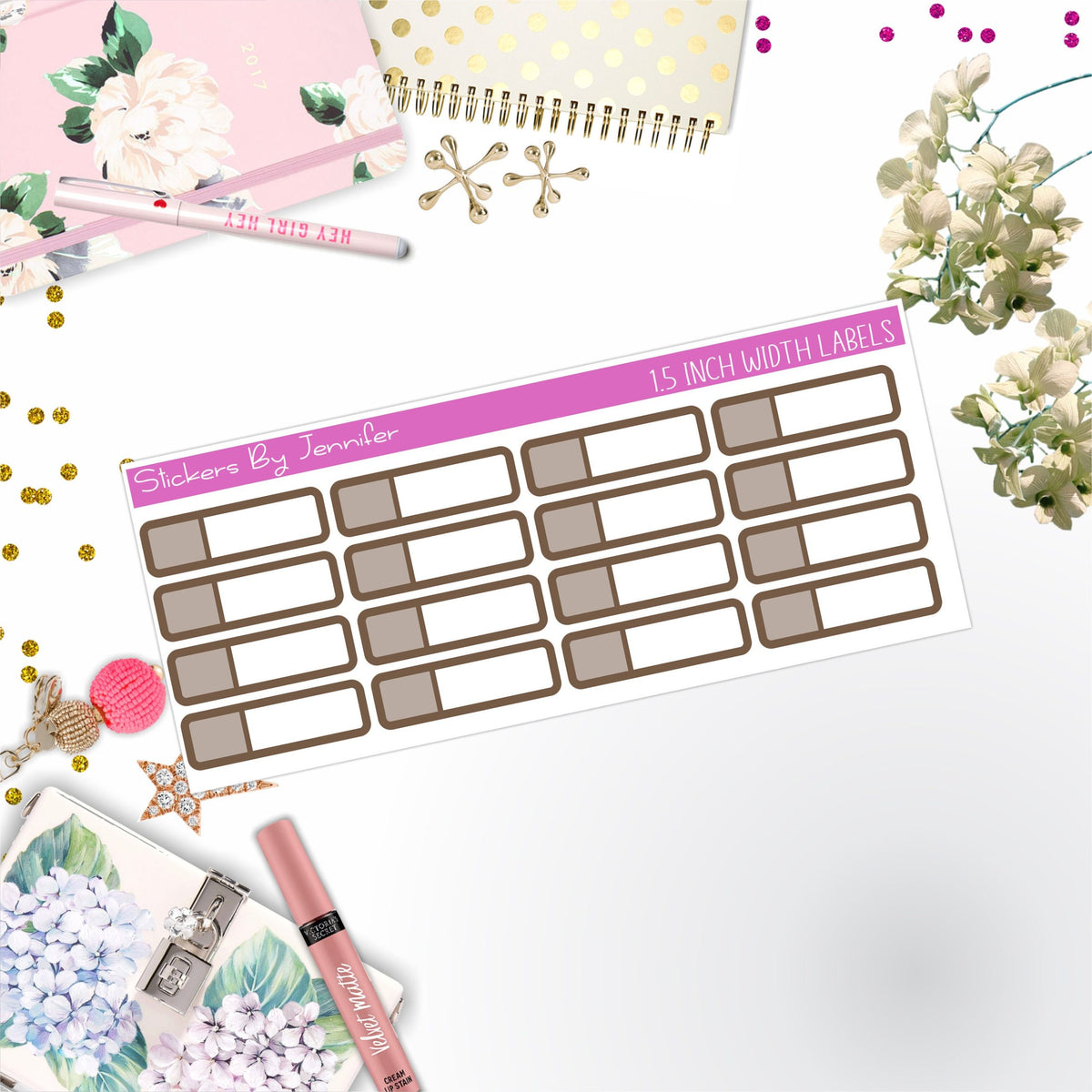 Two-Toned Appointment Labels 089 Quarter Boxes  Planner Stickers, Journal Stickers, Functional Planner Stickers, Stationary Stickers