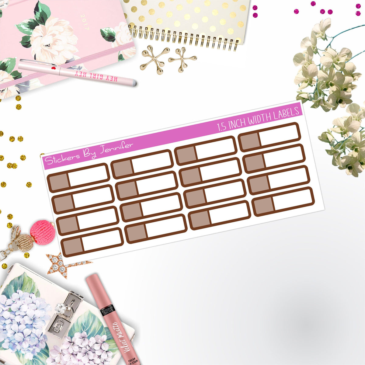 Two-Toned Appointment Labels 091 Quarter Boxes  Planner Stickers, Journal Stickers, Functional Planner Stickers, Stationary Stickers