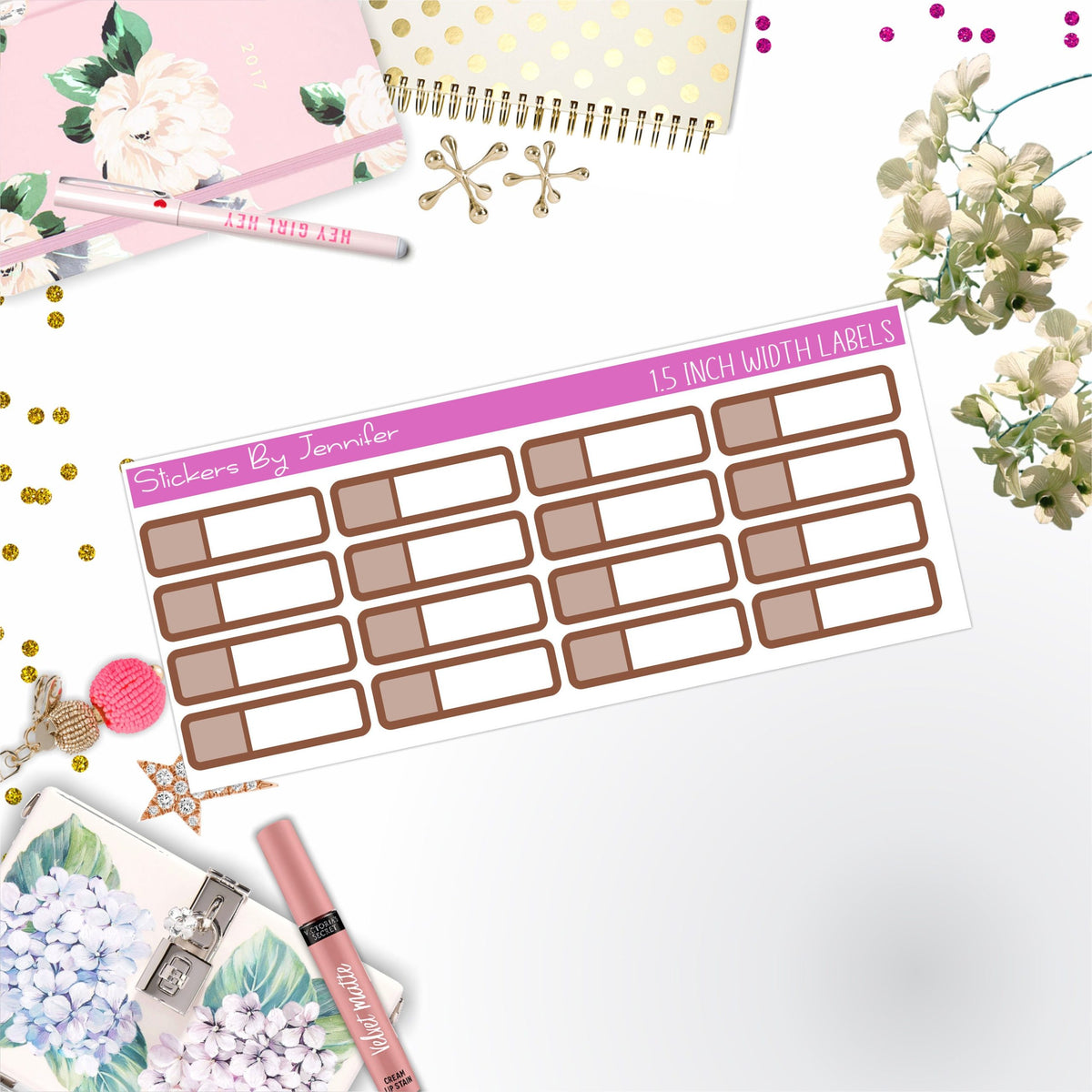 Two-Toned Appointment Labels 092 Quarter Boxes  Planner Stickers, Journal Stickers, Functional Planner Stickers, Stationary Stickers
