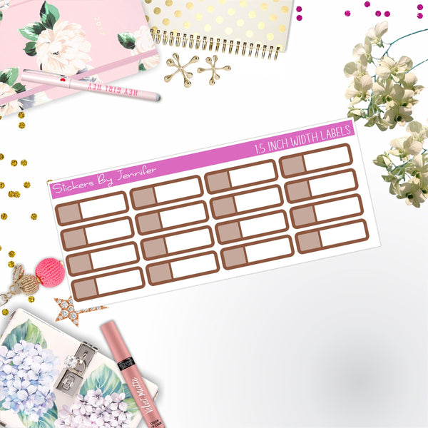 Two-Toned Appointment Labels 092 Quarter Boxes  Planner Stickers, Journal Stickers, Functional Planner Stickers, Stationary Stickers