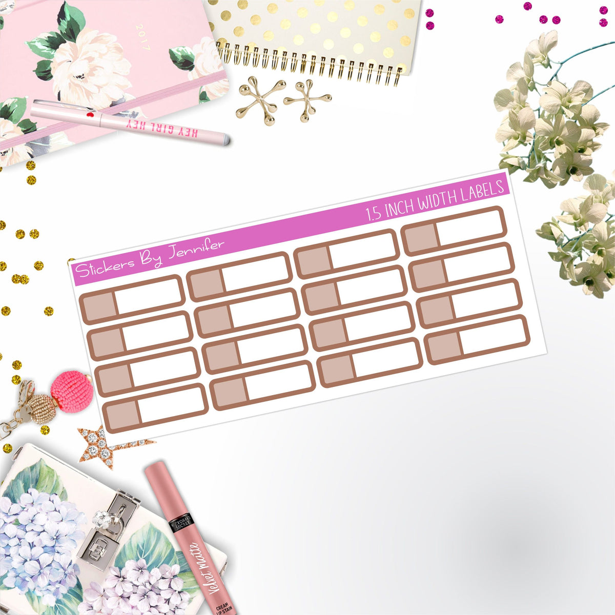 Two-Toned Appointment Labels 093 Quarter Boxes  Planner Stickers, Journal Stickers, Functional Planner Stickers, Stationary Stickers
