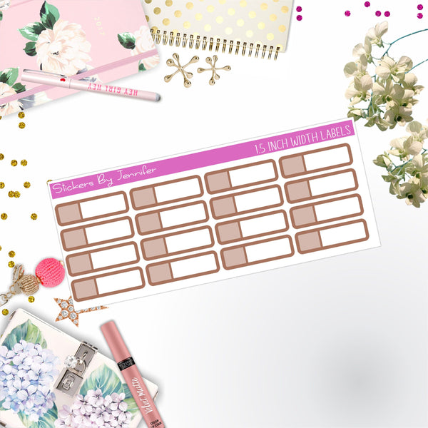 Two-Toned Appointment Labels 093 Quarter Boxes  Planner Stickers, Journal Stickers, Functional Planner Stickers, Stationary Stickers