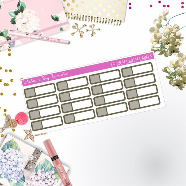 Two-Toned Appointment Labels 095 Quarter Boxes  Planner Stickers, Journal Stickers, Functional Planner Stickers, Stationary Stickers