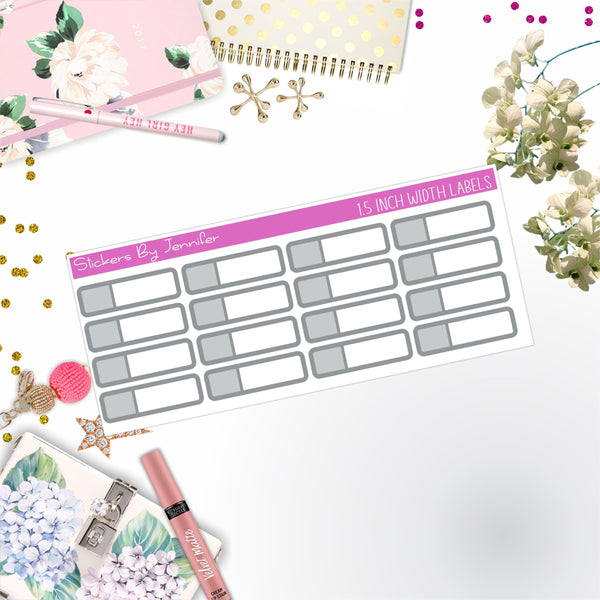 Two-Toned Appointment Labels 097 Quarter Boxes  Planner Stickers, Journal Stickers, Functional Planner Stickers, Stationary Stickers