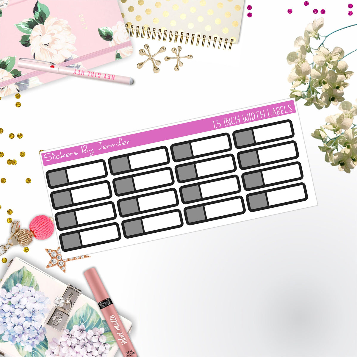 Two-Toned Appointment Labels 099 Quarter Boxes  Planner Stickers, Journal Stickers, Functional Planner Stickers, Stationary Stickers