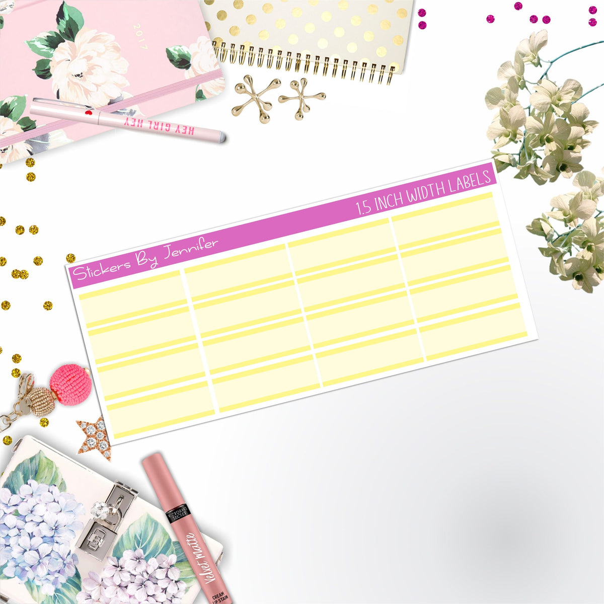 Two-Toned Labels 001 Quarter Boxes  Planner Stickers, Journal Stickers, Functional Planner Stickers, Stationary Stickers