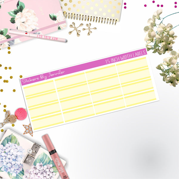 Two-Toned Labels 001 Quarter Boxes  Planner Stickers, Journal Stickers, Functional Planner Stickers, Stationary Stickers