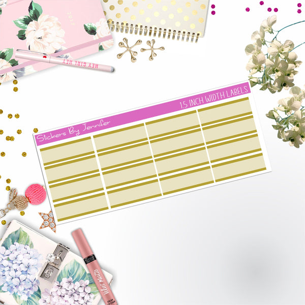Two-Toned Labels 005 Quarter Boxes  Planner Stickers, Journal Stickers, Functional Planner Stickers, Stationary Stickers