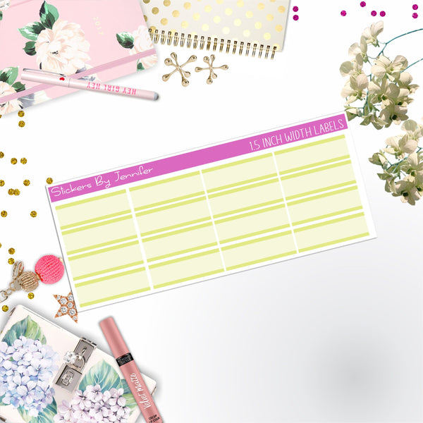 Two-Toned Labels 009 Quarter Boxes  Planner Stickers, Journal Stickers, Functional Planner Stickers, Stationary Stickers