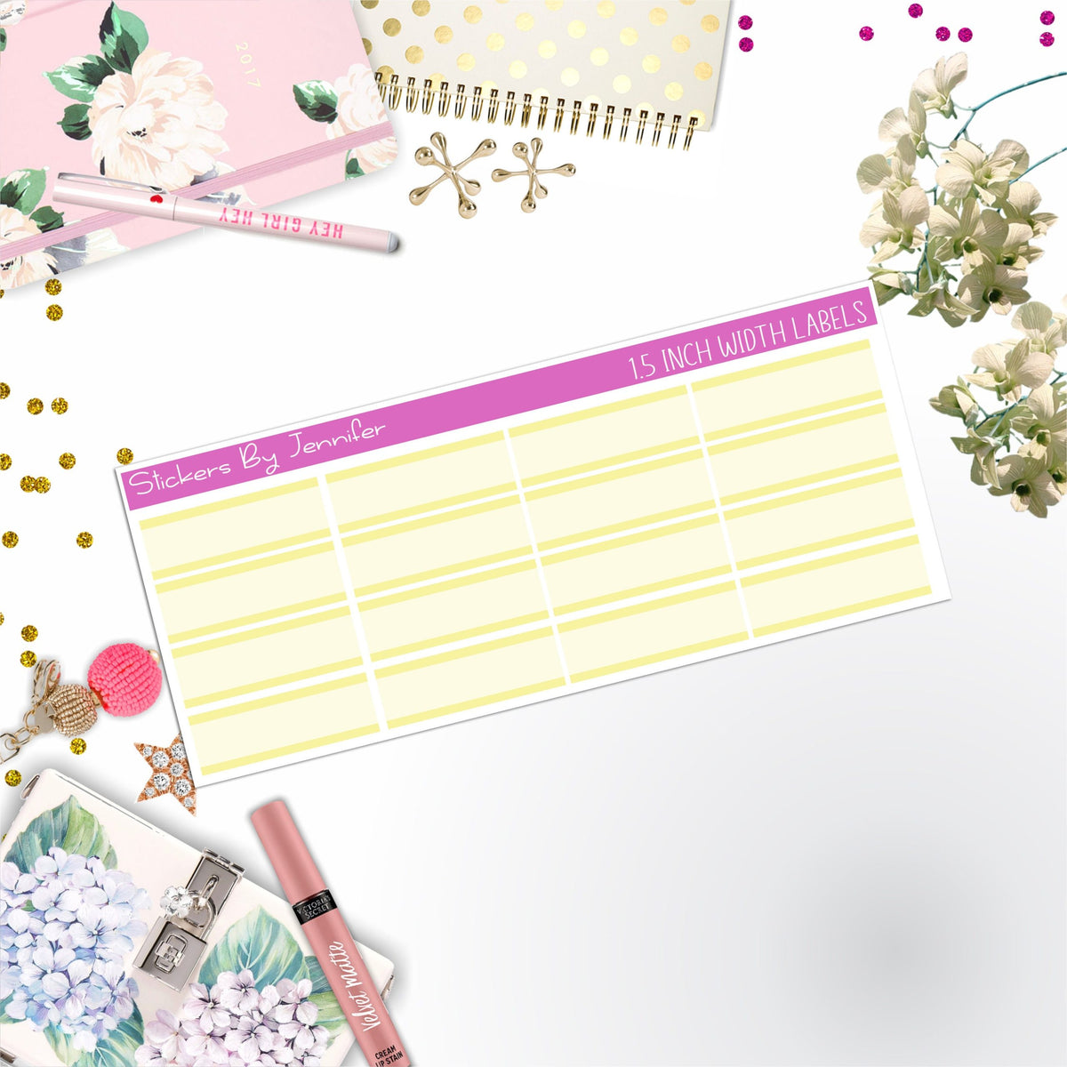 Two-Toned Labels 010 Quarter Boxes  Planner Stickers, Journal Stickers, Functional Planner Stickers, Stationary Stickers