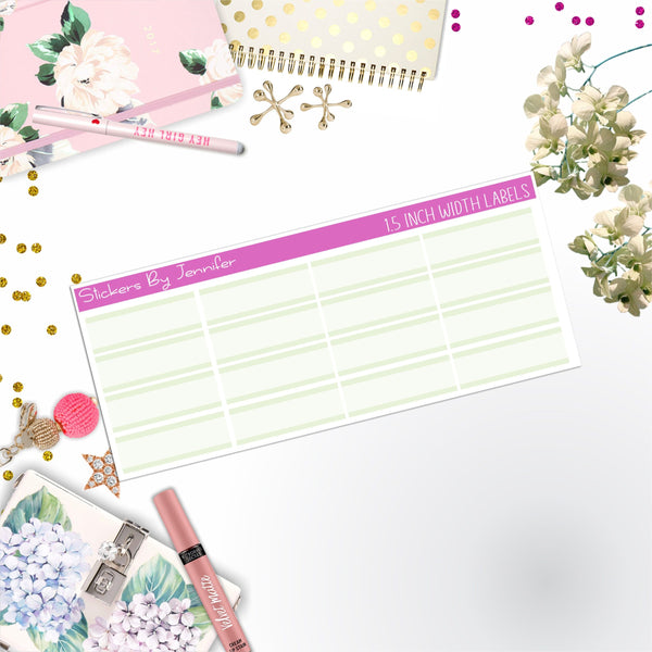 Two-Toned Labels 011 Quarter Boxes  Planner Stickers, Journal Stickers, Functional Planner Stickers, Stationary Stickers