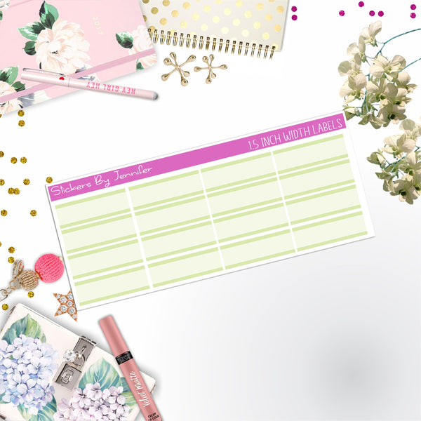 Two-Toned Labels 012 Quarter Boxes  Planner Stickers, Journal Stickers, Functional Planner Stickers, Stationary Stickers