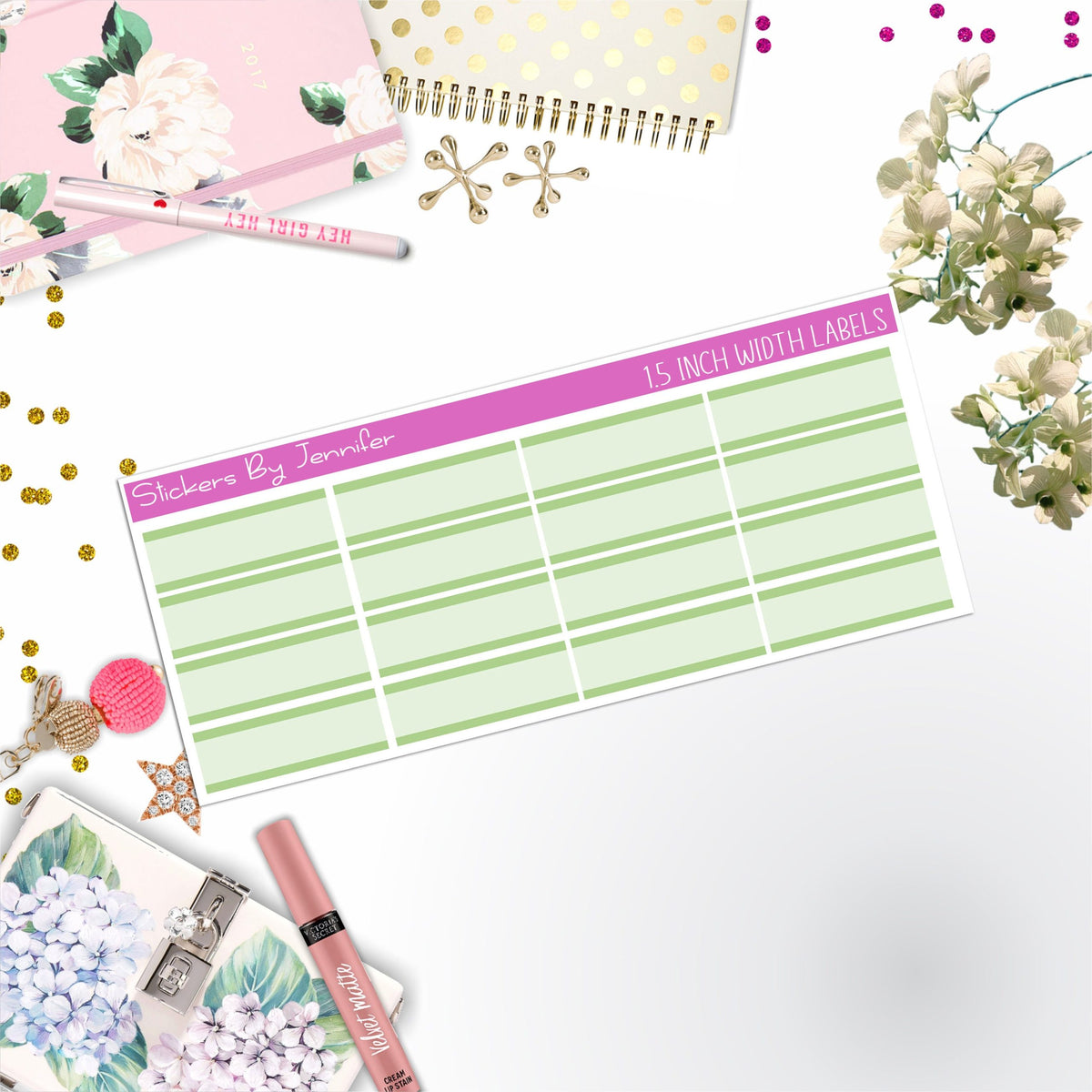 Two-Toned Labels 013 Quarter Boxes  Planner Stickers, Journal Stickers, Functional Planner Stickers, Stationary Stickers