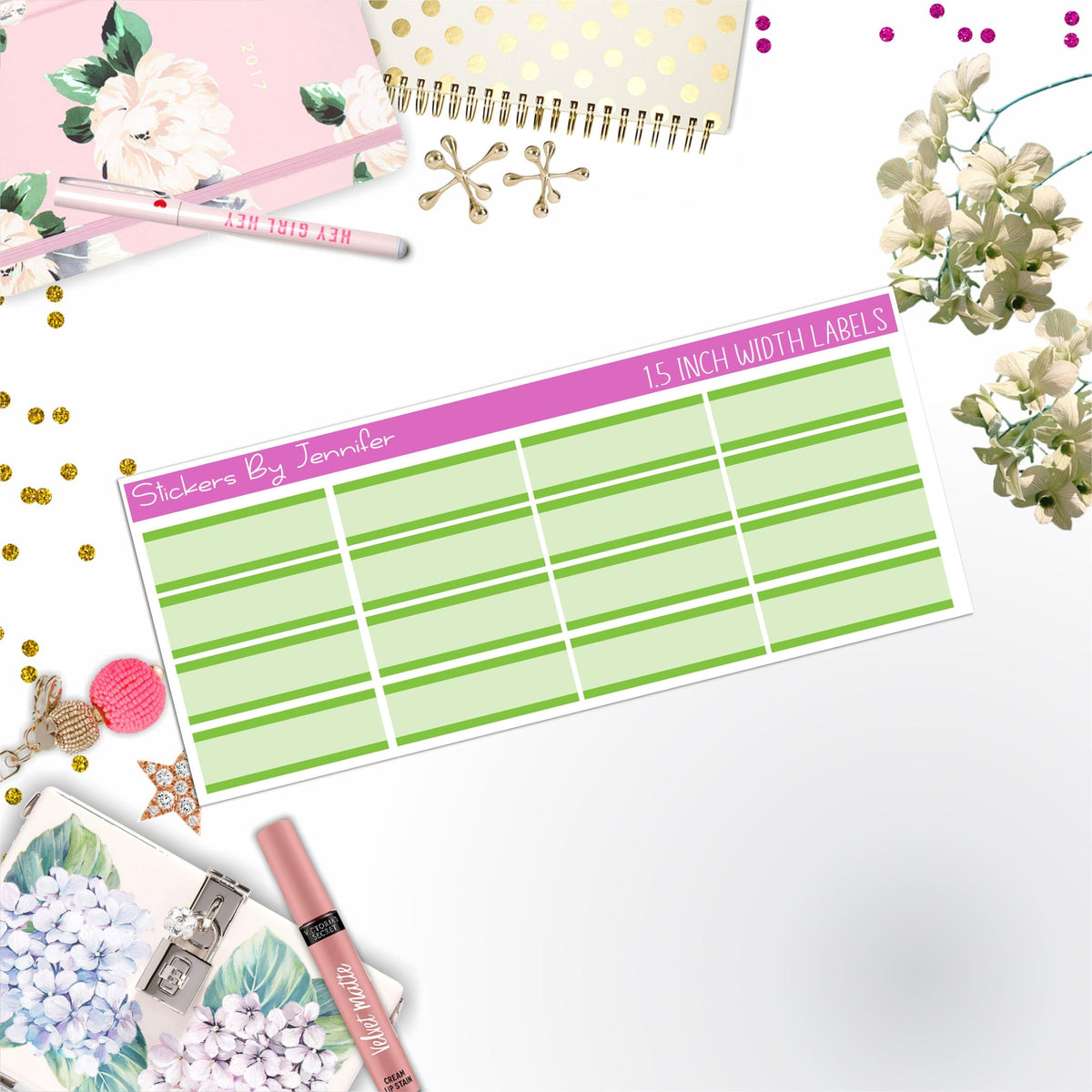 Two-Toned Labels 016 Quarter Boxes  Planner Stickers, Journal Stickers, Functional Planner Stickers, Stationary Stickers