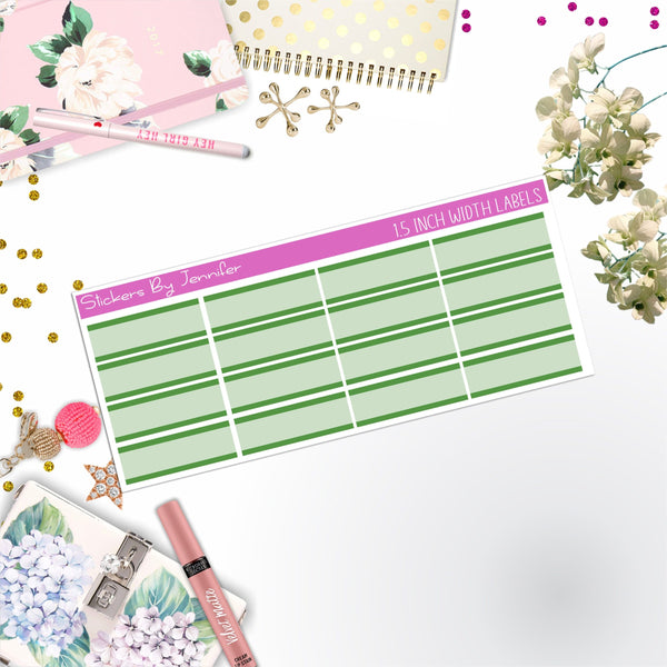 Two-Toned Labels 017 Quarter Boxes  Planner Stickers, Journal Stickers, Functional Planner Stickers, Stationary Stickers