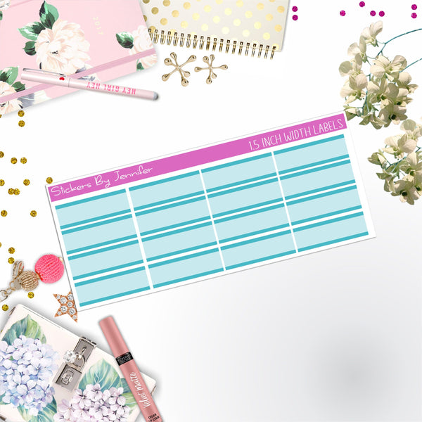Two-Toned Labels 029 Quarter Boxes  Planner Stickers, Journal Stickers, Functional Planner Stickers, Stationary Stickers