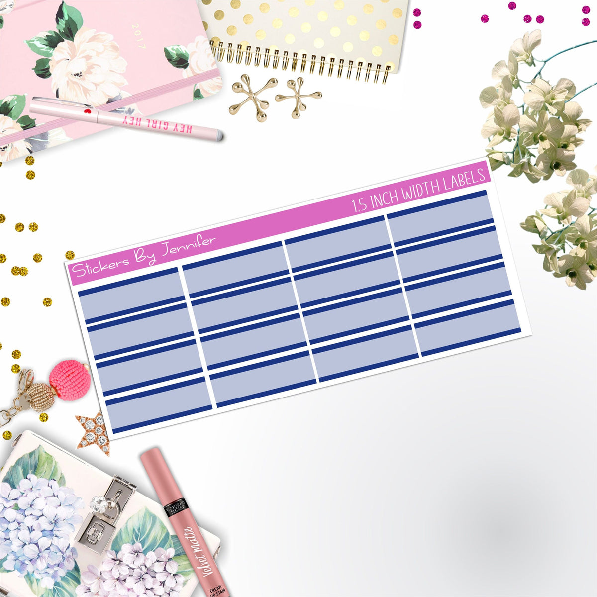 Two-Toned Labels 039 Quarter Boxes  Planner Stickers, Journal Stickers, Functional Planner Stickers, Stationary Stickers