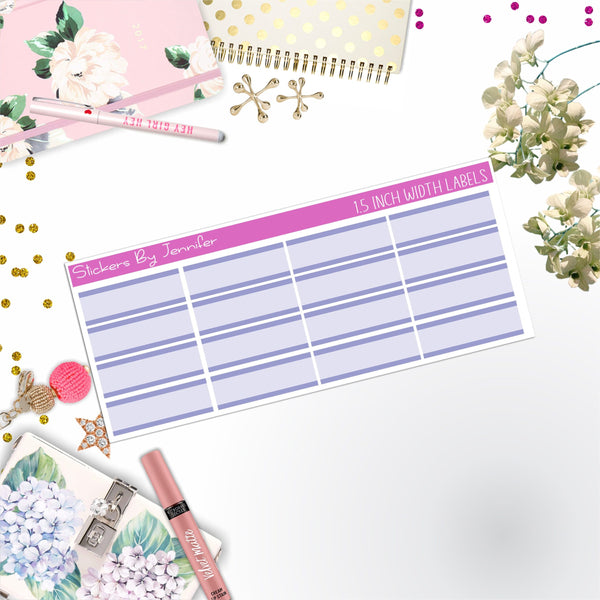 Two-Toned Labels 043 Quarter Boxes  Planner Stickers, Journal Stickers, Functional Planner Stickers, Stationary Stickers