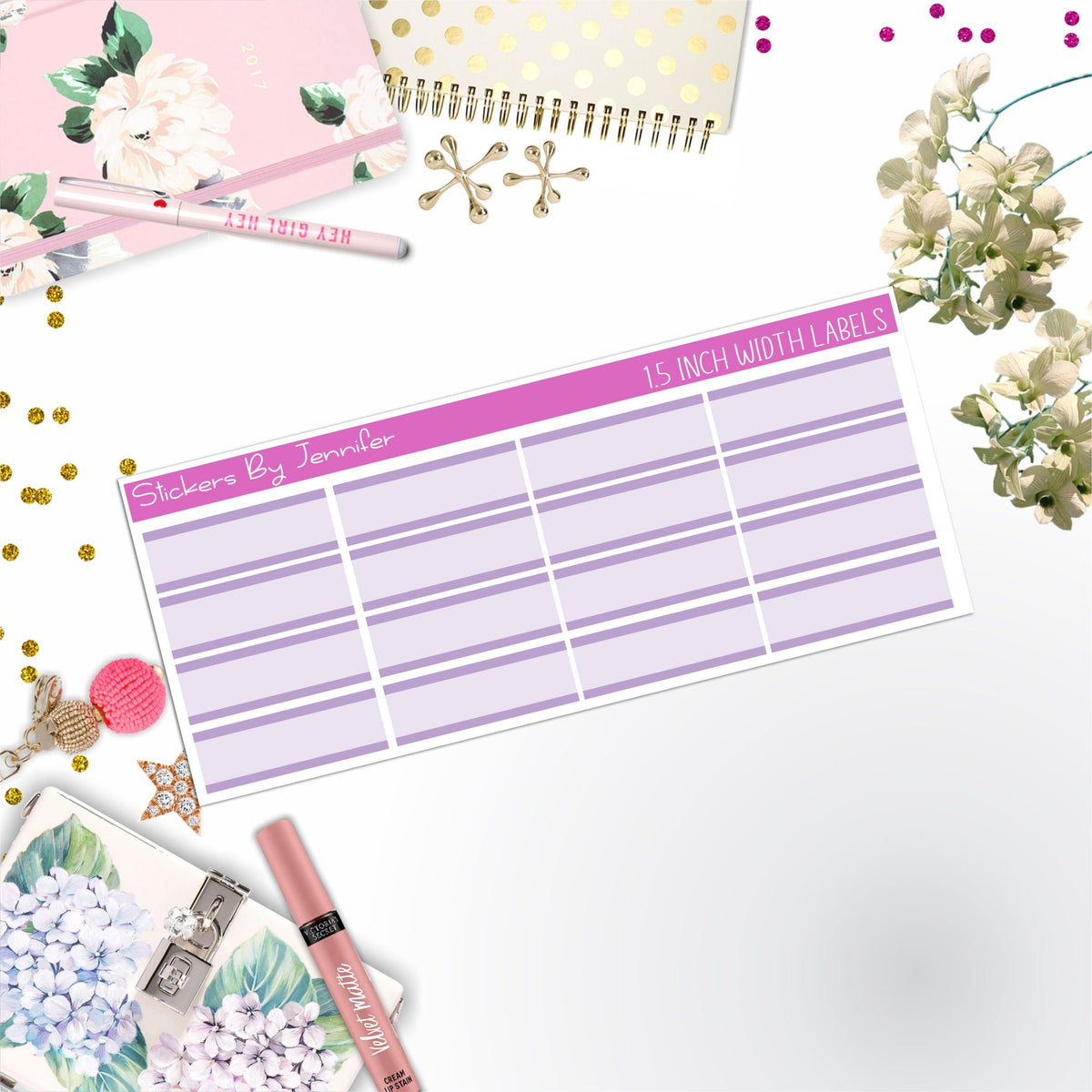 Two-Toned Labels 046 Quarter Boxes  Planner Stickers, Journal Stickers, Functional Planner Stickers, Stationary Stickers