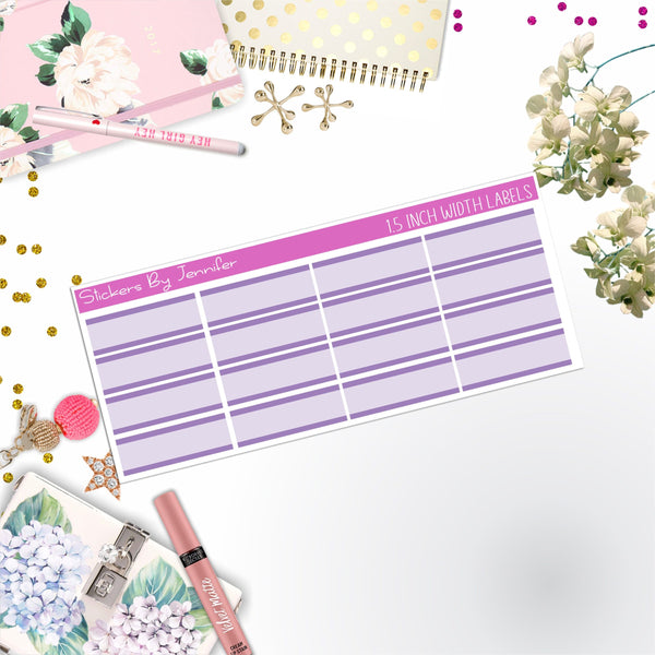 Two-Toned Labels 047 Quarter Boxes  Planner Stickers, Journal Stickers, Functional Planner Stickers, Stationary Stickers