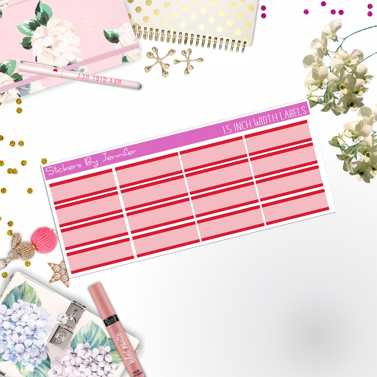 Two-Toned Labels 073 Quarter Boxes  Planner Stickers, Journal Stickers, Functional Planner Stickers, Stationary Stickers