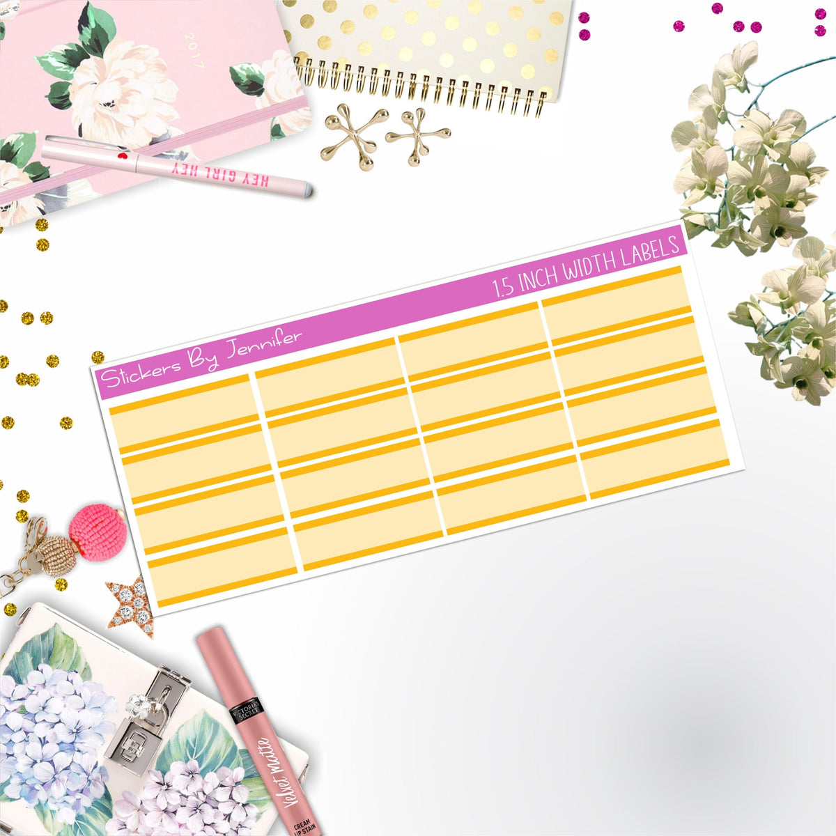 Two-Toned Labels 080 Quarter Boxes  Planner Stickers, Journal Stickers, Functional Planner Stickers, Stationary Stickers
