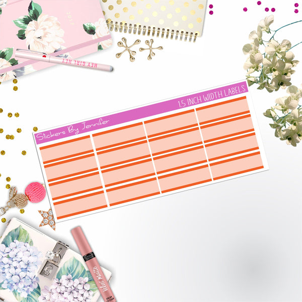 Two-Toned Labels 082 Quarter Boxes  Planner Stickers, Journal Stickers, Functional Planner Stickers, Stationary Stickers