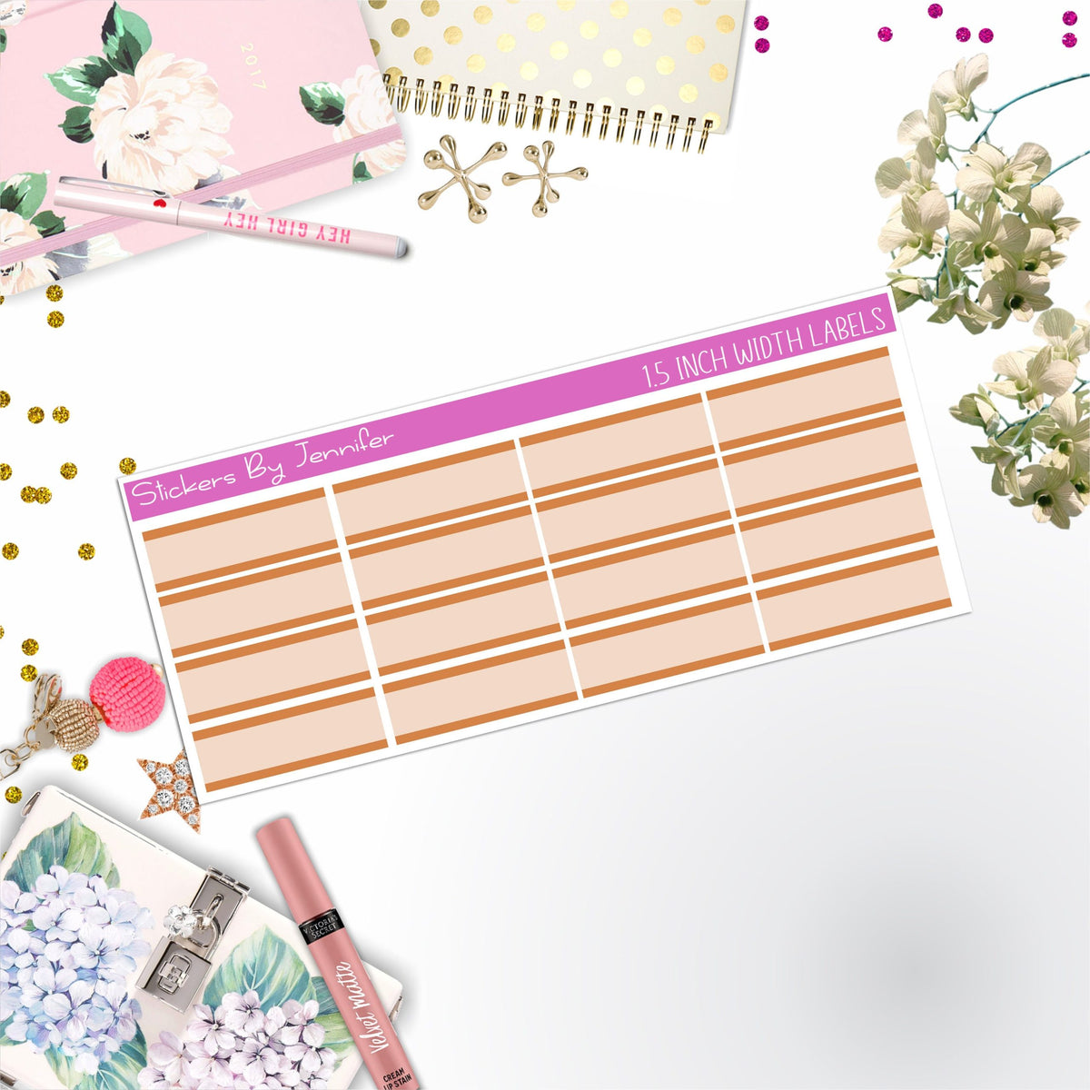 Two-Toned Labels 085 Quarter Boxes  Planner Stickers, Journal Stickers, Functional Planner Stickers, Stationary Stickers