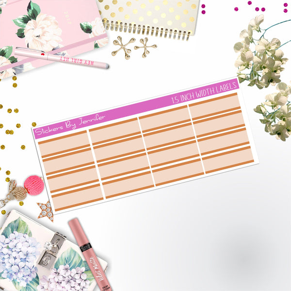 Two-Toned Labels 085 Quarter Boxes  Planner Stickers, Journal Stickers, Functional Planner Stickers, Stationary Stickers